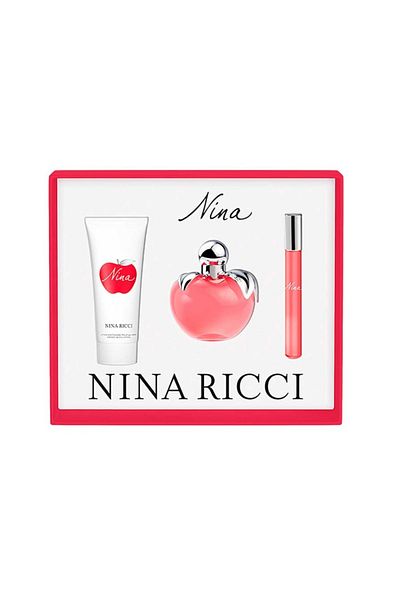 Nina Ricci , Nina Gift Set for Women-Eau de Toilette 80 ml+10 ml + Perfumed Body Lotion 75 ml