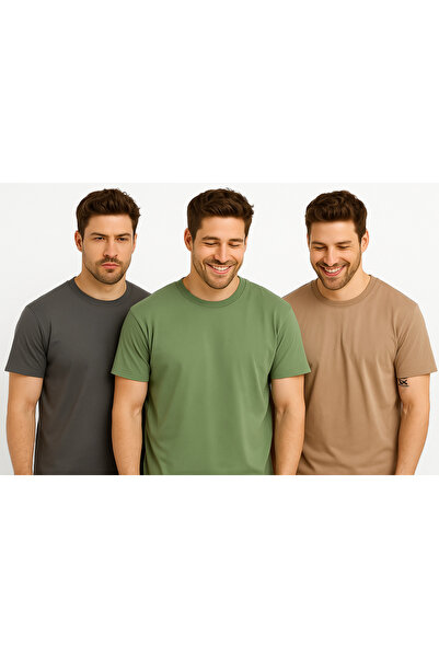 UOMO PARK Комплект от 3 мъжки бански Relax Fit Basic (100% памук) за комфорт ...