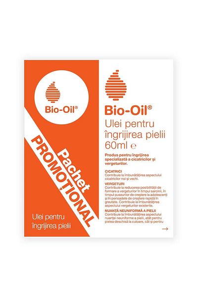 Bio-Oil Pachet Ulei pentru ingrijirea pielii, 60 ml + 60 ml, Bio Oil
