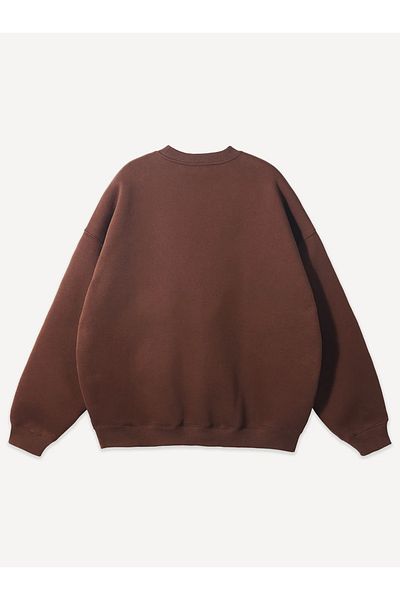 Mad&Calf Unisex Teddy Girl Printed Crew Neck Oversize Sweatshirt
