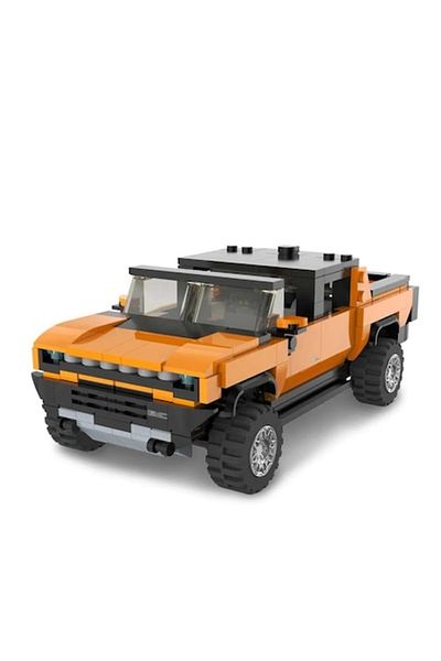 Rastar Jeep Hummer EV 1:30 Orange Construction Toy Car