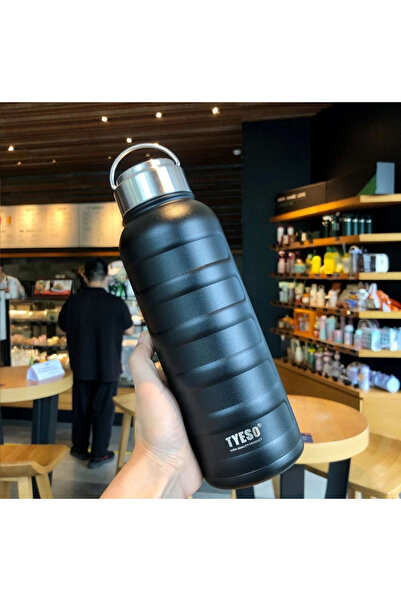 Evistro Stainless Steel Thermos Water Bottle 360ml Vacuum Cover Black Importe...