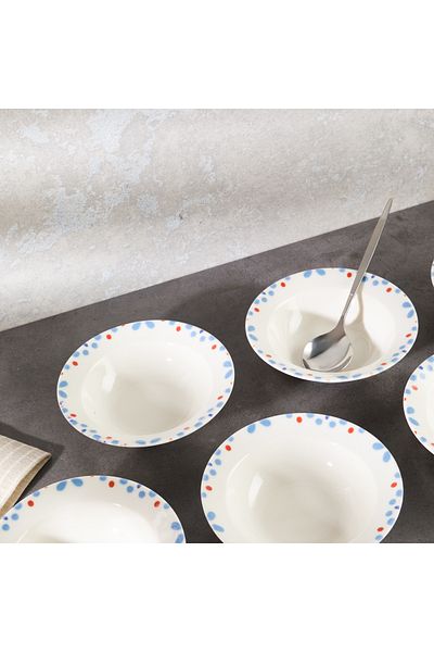 Aryıldız Blue Soup Bowl 6 Pieces 15 cm