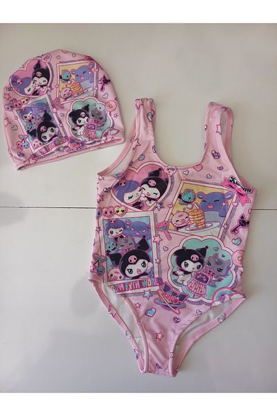 ÖYKÜ KİDS Boneli girl's swimsuit