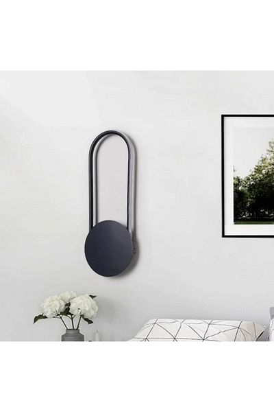LUXXO Wall Lamp with LED, 12W, Warm Light (3000K), 48x15x2cm, Black