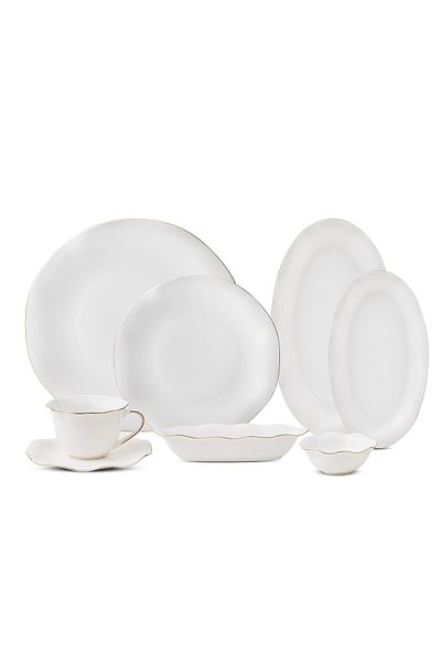 Aryıldız Daphne Gold 32 Piece Breakfast Set for 6 People