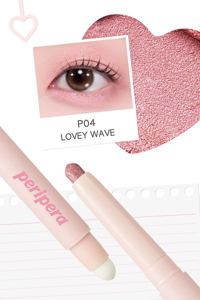 PERIPERA Easily Applied Pen Without Clumping Far Mood in Shade Eye Stick (P04 Glory Berry)