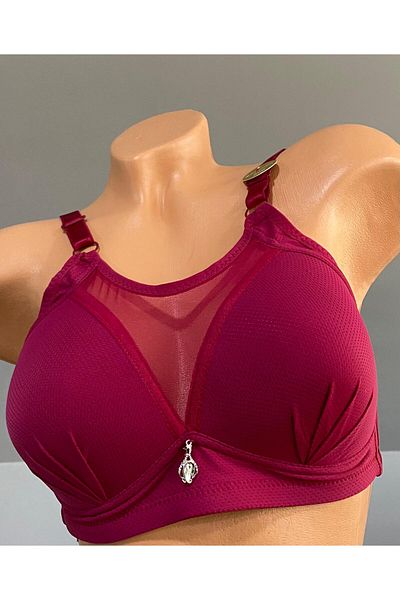 Pardon Balenli Tulle Detail Fixed Strap Bra 812