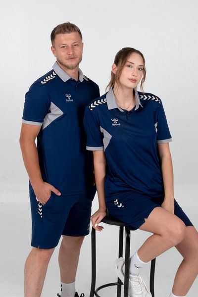 hummel Αυθεντικό μπλουζάκι κάμπινγκ Polo Neck Navy Blue