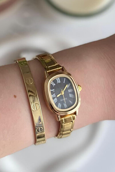 polo55.sport.1855 Paslanmaz Çelik Kayışlı Parıs Dikdörtgen Saat