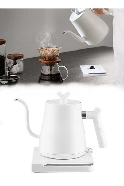 Saharaz 1L Electric Kettle,1000W Stainless Steel Liner,Automatic Power-off Quick Heating,UK Plug,White