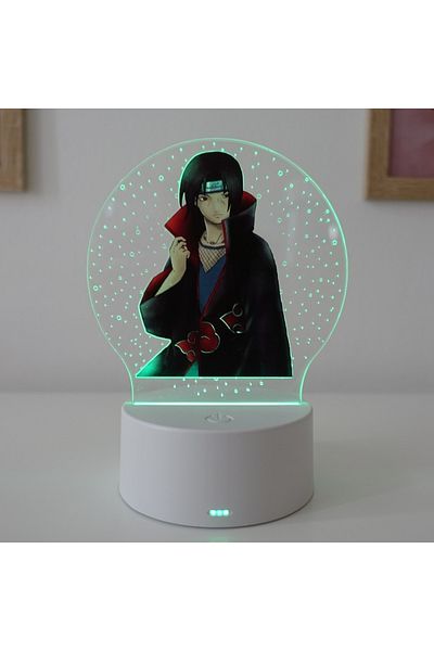 ILUMISHOP Lampa De Veghe LED, anime Naruto, Itachi, 7 Culori, Alimentare USB sau 3 baterii AA