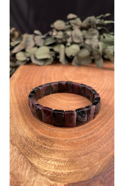 Dünya Doğal Taş Lal Stone Bracelet (Granate)