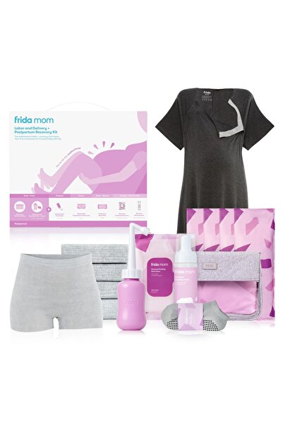 Frida Mom مجموعة أدوات المخاض والولادة، ثوب الرضاعة، زجاجة الرضاعة، الملابس ا...