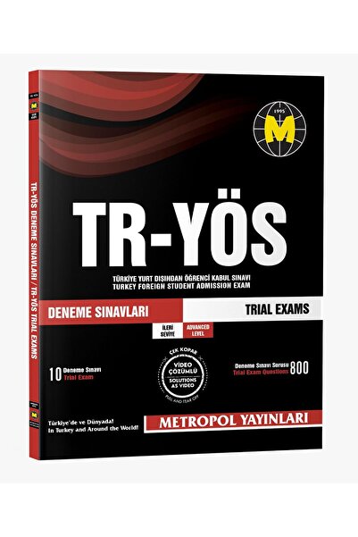Metropol Yayınları TR-YÖS DENEME SINAVLARI (İLERİ SEVİYE) (10 FASİKÜL DENEME)