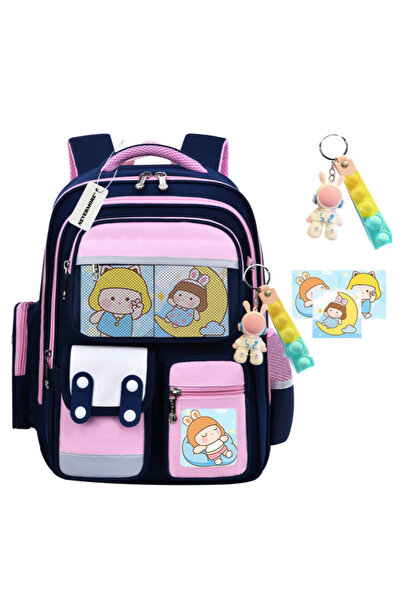 OricareFain Ghiozdan scoala, 42 x 30 x 20 cm, Rezistent la apa, Cu benzi reflectorizante