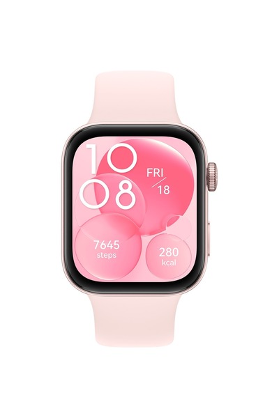 Huawei Ceas Smartwatch Watch Fit 3, Bluetooth, SpO2, Fluoroelastomer Strap, Pink