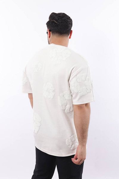 STOCX Men's Oversize T-Shirt – Modern Design with Embossed Circle Pattern