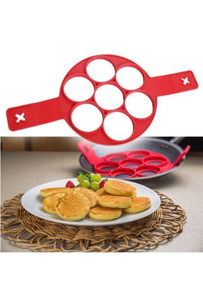 No branded Formă rotundă din silicon alimentar pentru gătit ouă și clătite