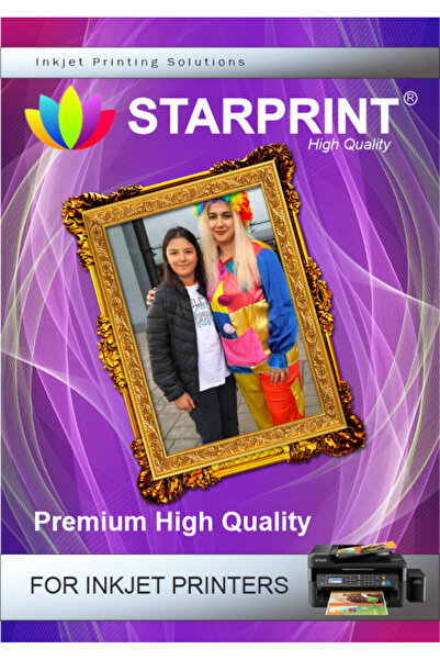 starprint Epson-Canon Yazıcılar Için Yarı Şeffaf Yapışkanlı Sticker Film Etik...
