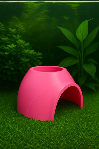 Akvaryum Balık Yuvası ❋ Büyük Boy ❋ Pembe Testi ❋Yeraltı Gizleme Mağarası ❋ K...