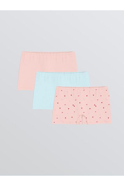 LC Waikiki New Season Printed Girl's Boxer 3-Piece - S5Mm81Z4