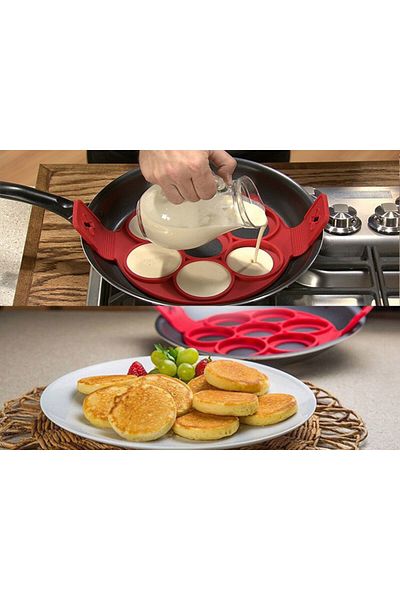 No branded Formă rotundă din silicon alimentar pentru gătit ouă și clătite