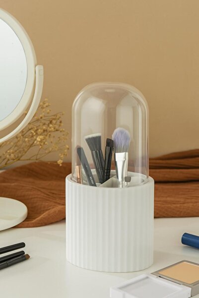 Poomy Organizator de machiaj cu compartimente - Organizator mare pentru pensu...