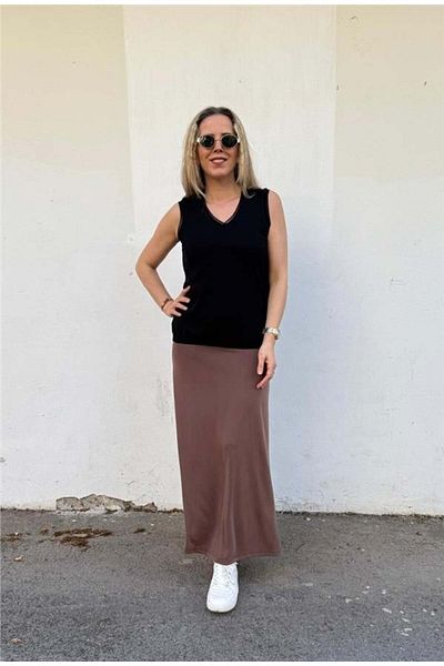 Chance Suede Textured Flared Skirt