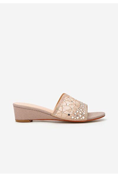 B T Shoes Papuci cu talpa ortopedica Kathlyne champagne