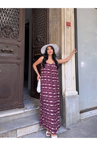 CARLA MARA Μάξι φόρεμα με λεπτομέρεια με δαχτυλίδι στο λαιμό