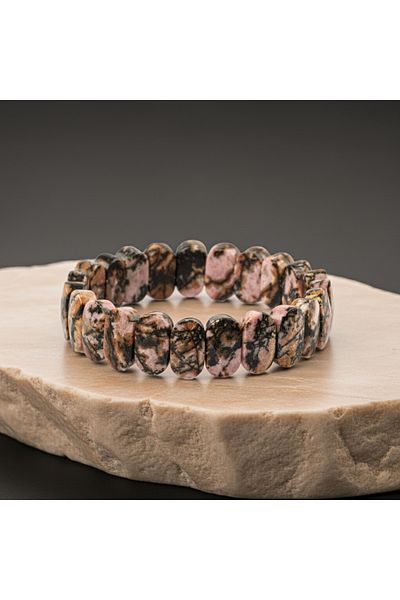 Perlavita My Promise to Myself: the Seal of Internal Approval - Rhodonite Bracelet for Self-Worth and Self-Approval