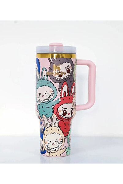 STANELY كوب ستانلي ٤٠ أونصة - تصميم كرتوني لابوبو بمقبض، إصدار محدود