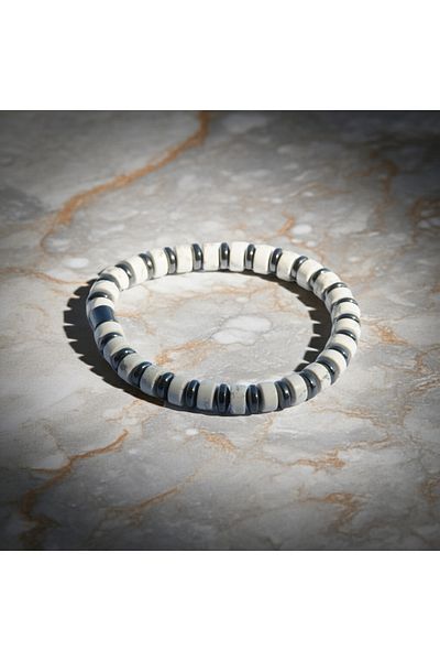 Perlavita Mindful Peace - Protection Bracelet Against Anger and Stress (Havlit and Hematite)