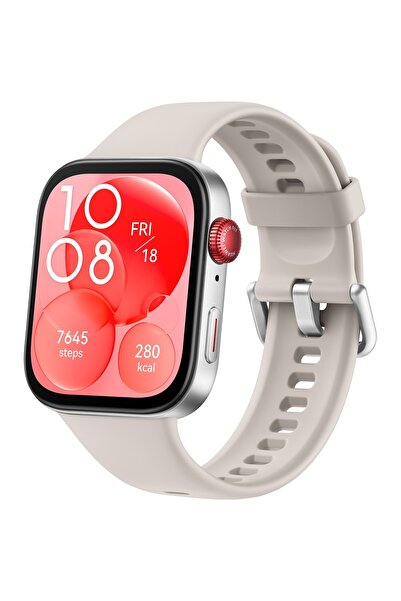 Huawei Ceas Smartwatch Watch Fit 3, Bluetooth, SpO2, Fluoroelastomer Strap, White