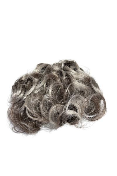 BELHER Gray Curly Bun