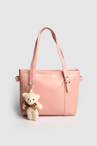 La La'Graccio Paris Lagraccio Paris Women's Teddy Bear Hand and Strap Bag Powder