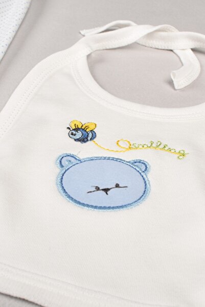 Dapster 10'lu Bebek Hastane Çıkışı | %100 Pamuk Ayı Nakışlı Hediyelik Set(YENİDOĞAN)