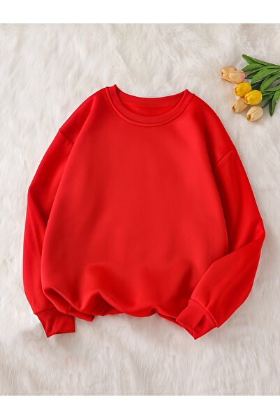 Jakinta Outdoors Unisex Sıfır Yaka Basic Sweatshirt XS-6XL Şardonlu 2 İplik