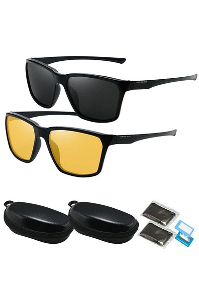 Hipolar Driving Sunglasses Set, HD34, Polarized, HIPOLAR, UV400