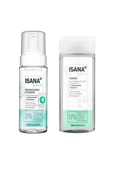 ISANA Pure Tonik 200 ml ve Yüz Yıkama Köpüğü Niacinamide 150 ml