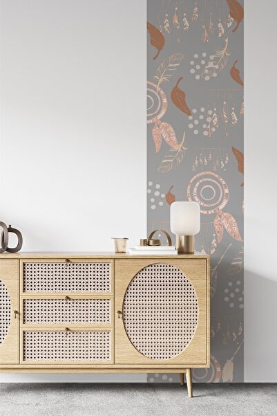 SDİGİTAL Bohem Tarzı Dekoratif Şerit Duvar Sticker - 50x200 cm- Salon,Yatak O...