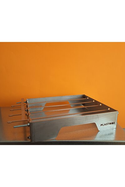 PLASTOBE Kebapmatik INOX Paslanmaz Pratik Kebap Pişirme Aparatı (4 şişli)