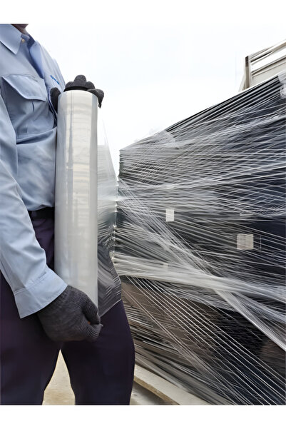 Kacar Home Palet Streç Film 50 CM 700Gr Kamp Piknik Eşya Sarma Koruma Ambalaj...