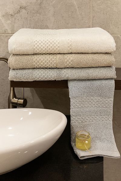 Bonny Home Set de prosoape de baie din 3 piese Waffle – 100x150 cm 100% bumbac, textura moale, model tricotat.