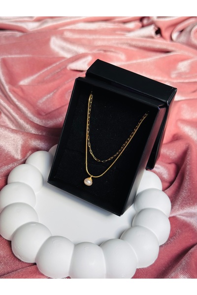 AERAS DESİNG Gerçek İnci Detaylı 2’Li Çelik Kokye Seti