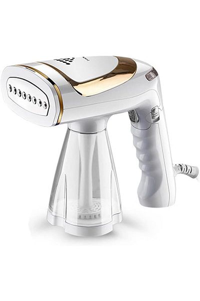 Saharaz Handheld Garment and Fabric Steamer 1600 Watts,40-Second Heat-up,with Lint Brush, and Steam Nozzle