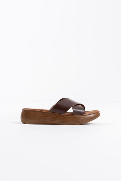 Zerenyus Παντόφλες Borlina Premium Bitter Brown από γνήσιο δέρμα