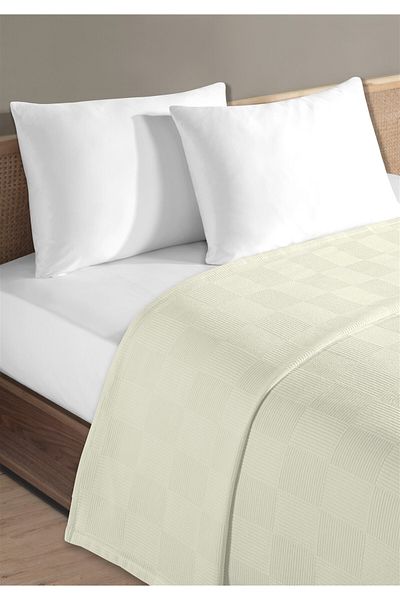 Evim 100% Cotton Single Cream Hotel Pique Set 160 X 230 cm