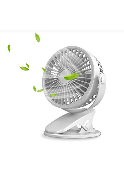 Bvs Elektronik Masaüstü Şarjlı Mandallı 360° Manuel Dönen Mini Fan Vantilatör...